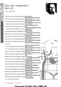 Computer Bulletin - December 1988