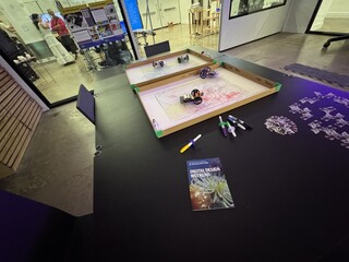Drawing robots activity at the V&A Digital Design Weekend