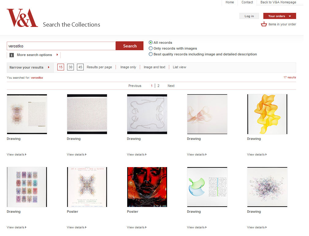 Search the Collections for Verostko